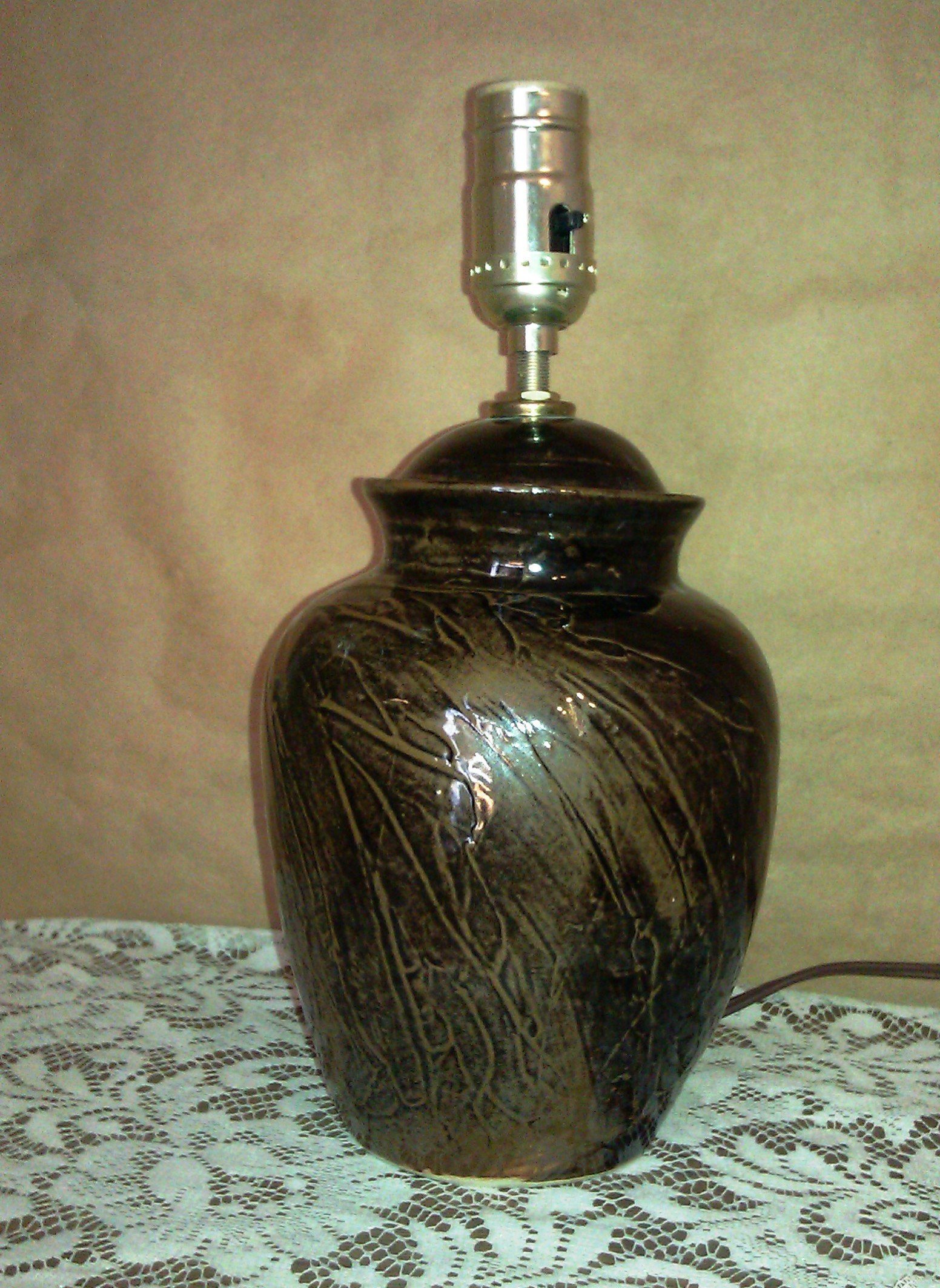 Brown Ceramic Lamp Electric Light