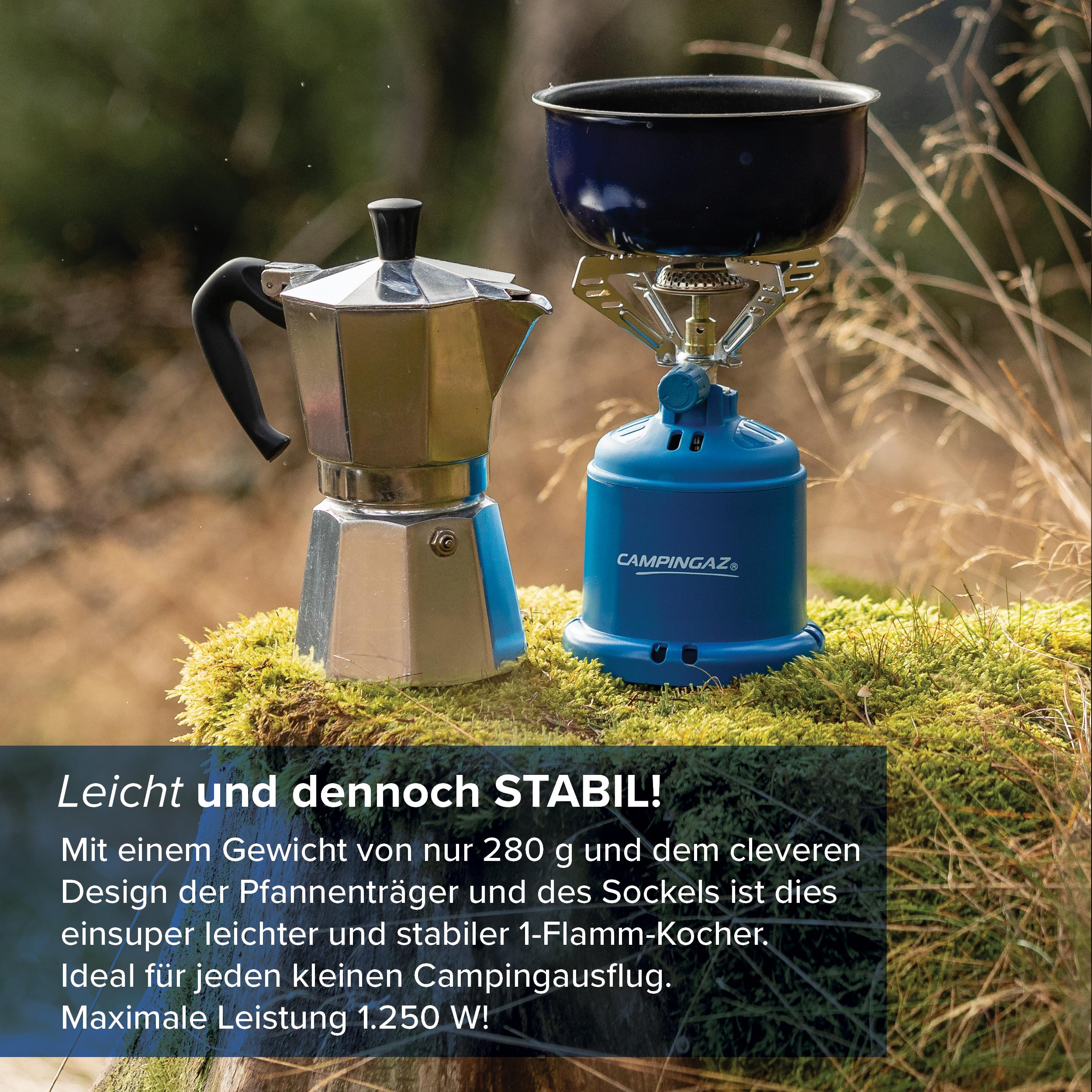 Campingaz 206 S Campingkocher, Gaskocher 1-flammig für Camping, Festivals oder Wanderungen