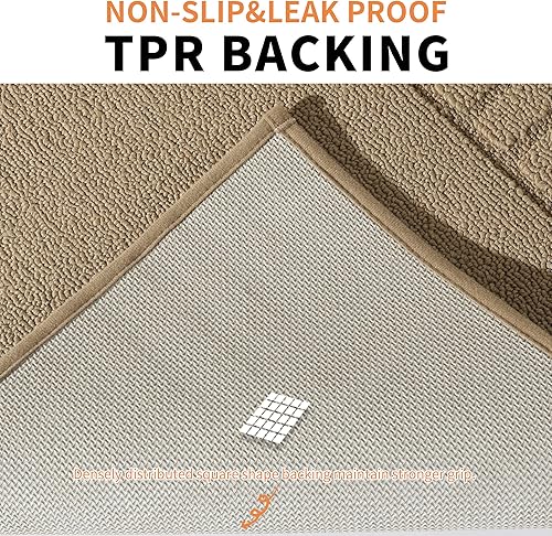 Miniatura 4 de BEQHAUSE Tapetes de cocina antideslizantes, lavables a máquina, para el suelo, juego de 2 cómodos tapetes de cocina con respaldo TPR de 20 x 30