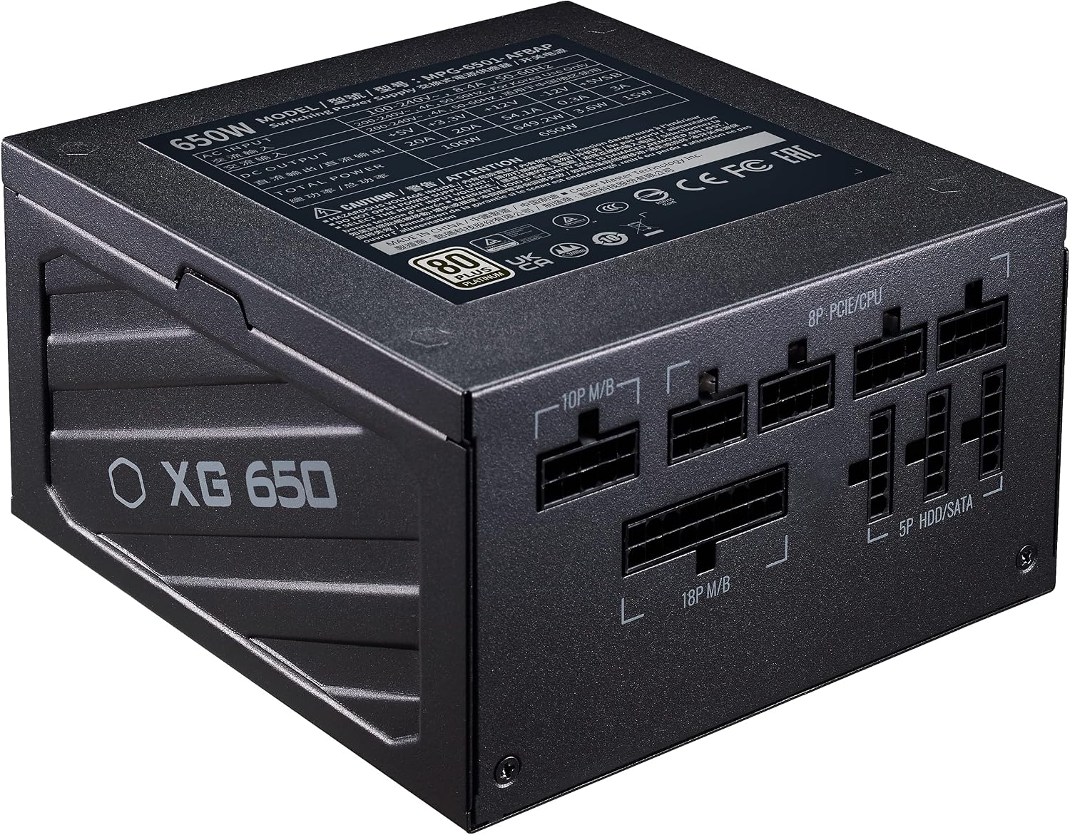 Alimentatore  XG650 Platinum (EU): 80 PLUS Platinum (+92% di Efficienza) 650W - Alimentatore - Immagine 4