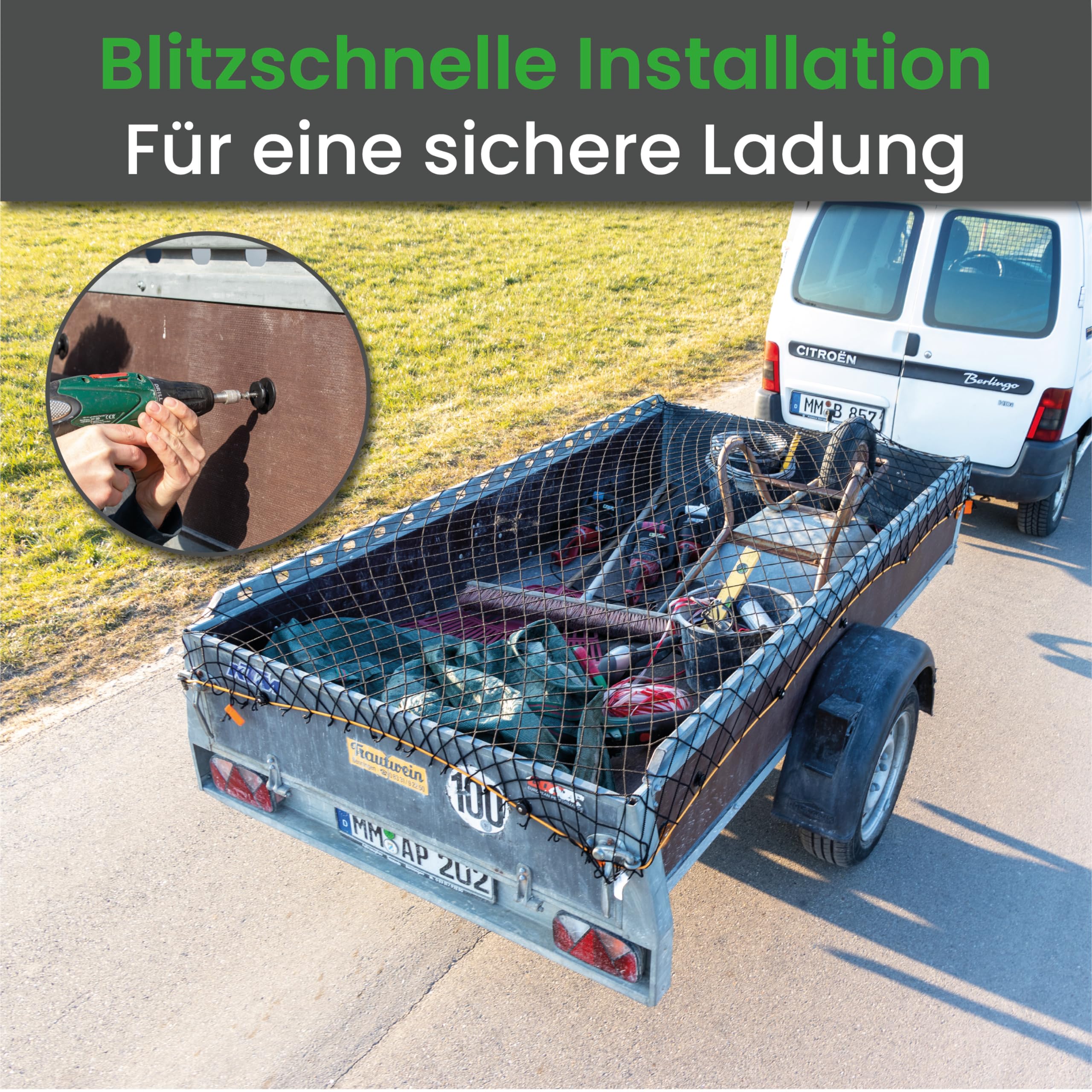 CARGO VA Intelligent Vehicle Accessories 20 okrągłych knoppen - dekzeilknoppen - perfect voor het bevestigen van aanhangernetten en dekzeilen.