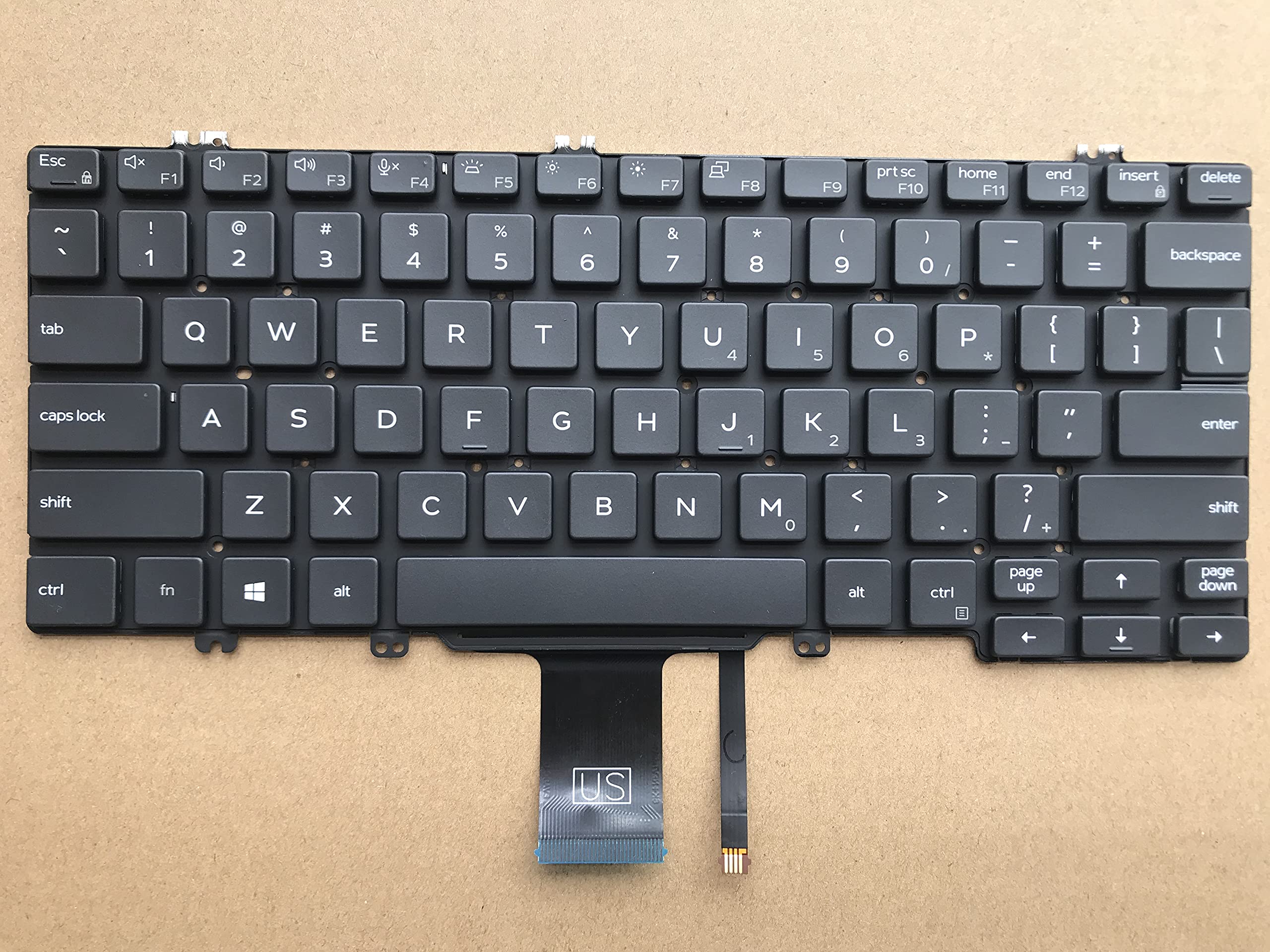 Original New for Dell Latitude 7300 5300 2-in-1 2RDRV US English Keyboard Backlit