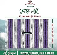 Vista 108 de Artisans Bazaar Poncho tradicional mexicano de Baja para hombres y mujeres, auténtico sarape de Gaban, manta de vaquero Pancho Jorongo rojo - rosa