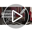 Image of Hamilton Beach Garment Steamer with Stand & Ironing Board, Garment Steamer for Clothes, 45g /min Steam Output, 20s Heat-Up, 6 Steam Levels, Standing Iron Steamer for Clothes with Press Stand (Black)