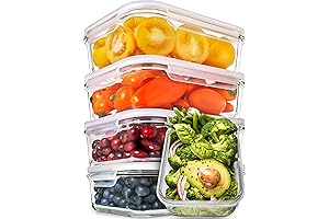 PrepNaturals Glass Meal Prep Containers with Lids