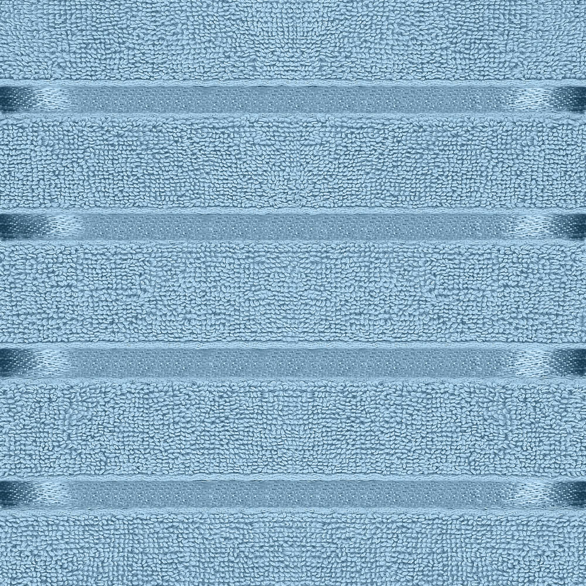 Utopia Towels 8-Piece Luxury Towel Set, 2 Bath Towels, 2 Hand Towels, and 4 Wash Cloths, 600 GSM 100% Ring Spun Cotton Highly Absorbent Viscose Stripe Towels Ideal for Everyday use (Sky Blue)