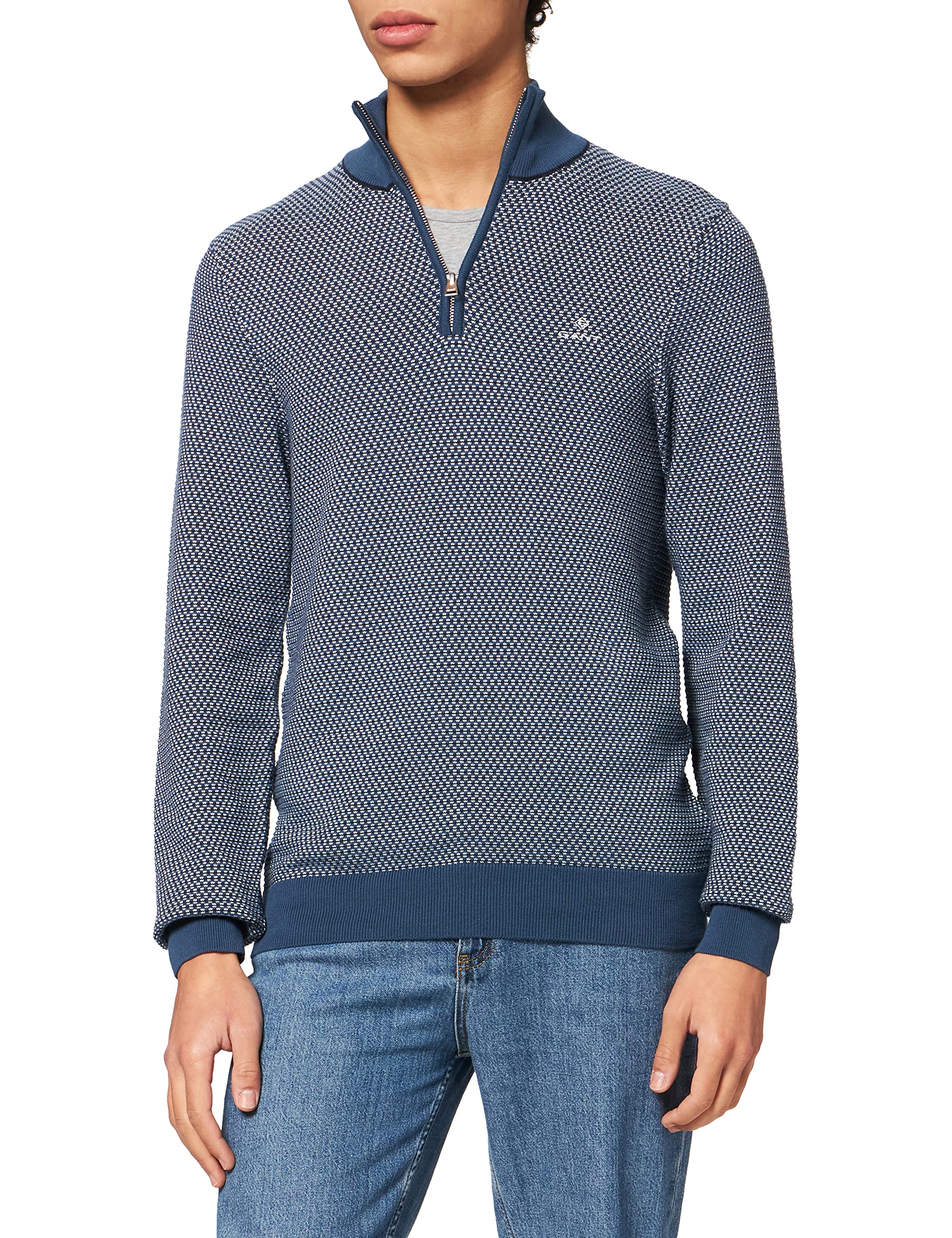 GANT D1 Pull Multicolor Texture Halfzip Homme - 5