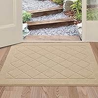 Vista 50 de BEQHAUSE Tapete para puerta de 20 x 32 pulgadas, tapete antideslizante para puerta, lavable, tapete para puerta de perro, resistente a las manchas