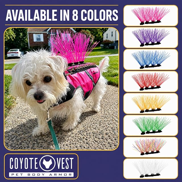 Foto 5 de 8 de CoyoteVest CoyoteWhiskers Chaleco de protección de cerdas de nailon para CoyoteVest o SpikeVest para perro