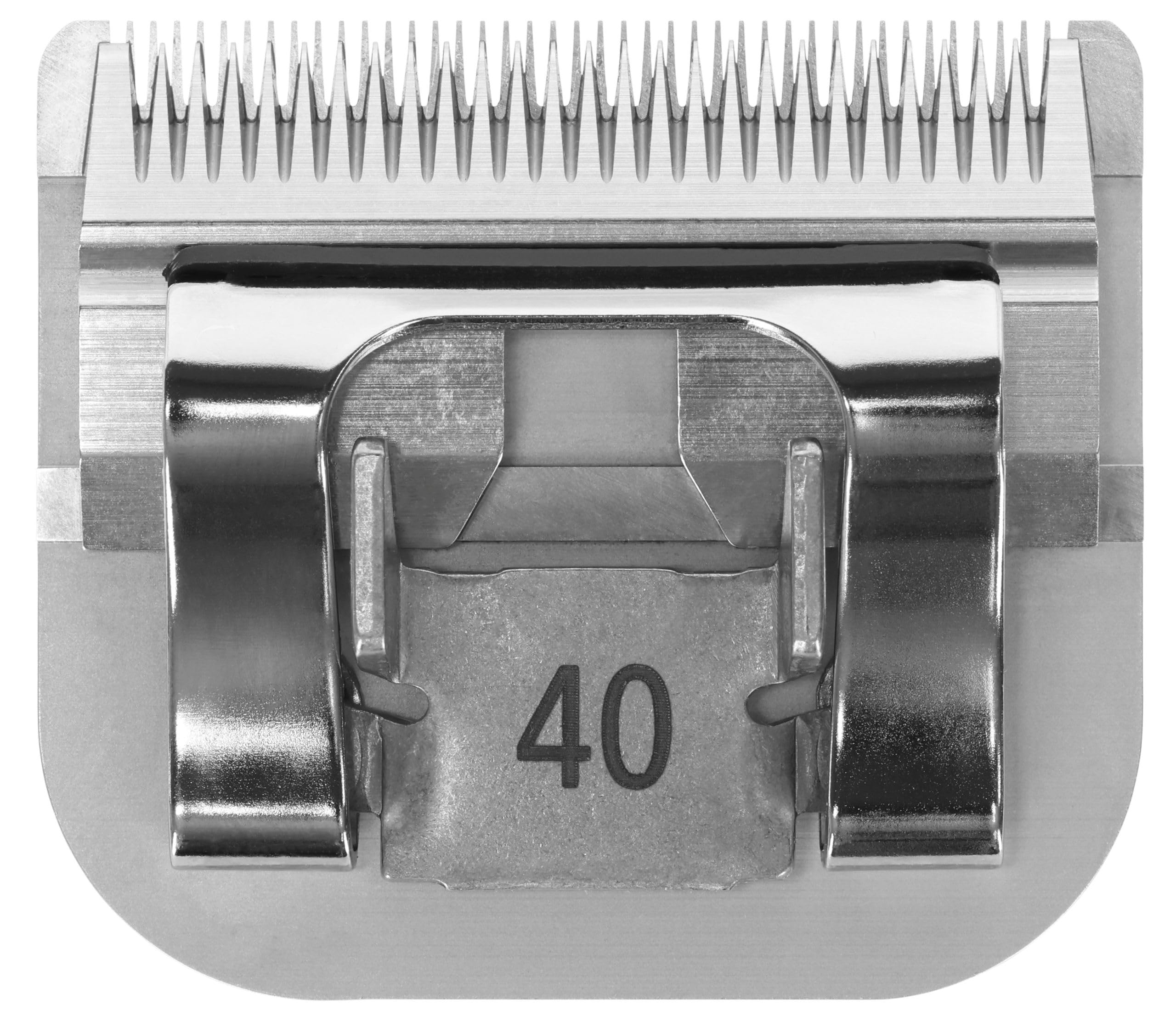 Aesculap Testina SnapOn, Lama per tosatura, Misura 40, Acciaio al carbonio, Altezza di taglio 0,25mm, Larghezza di tosatura 40mm, per tutte le macchine SnapOn, Made in Germany