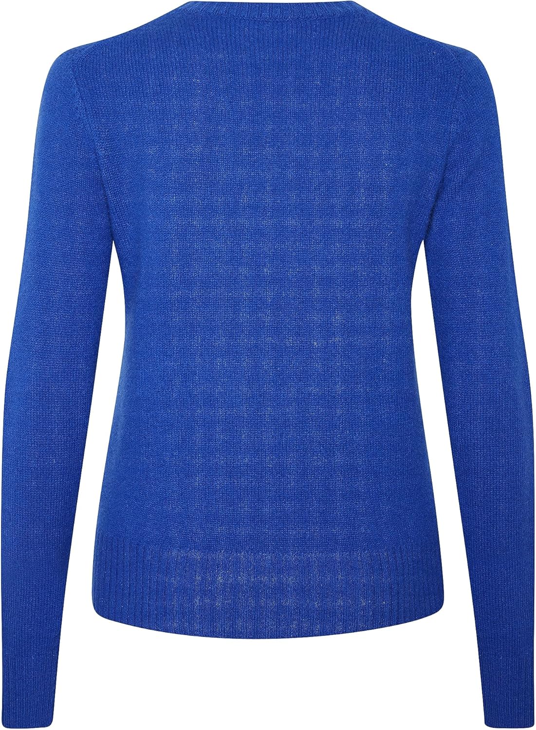 Style & Republic 100% Pure Cashmere Long Sleeve Crew Neck Sweater for Women (Royal Blue, Large) - Image 4