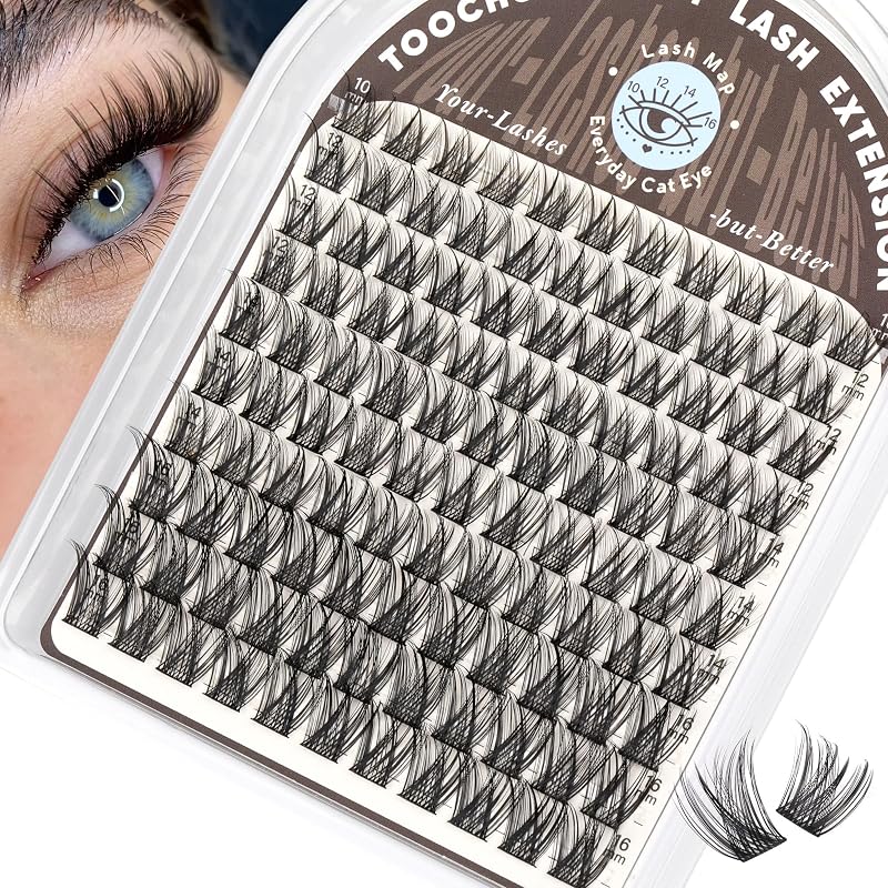 Cílios postiços em tufos TOOCHUNAG C Curly, 10–16 mm
