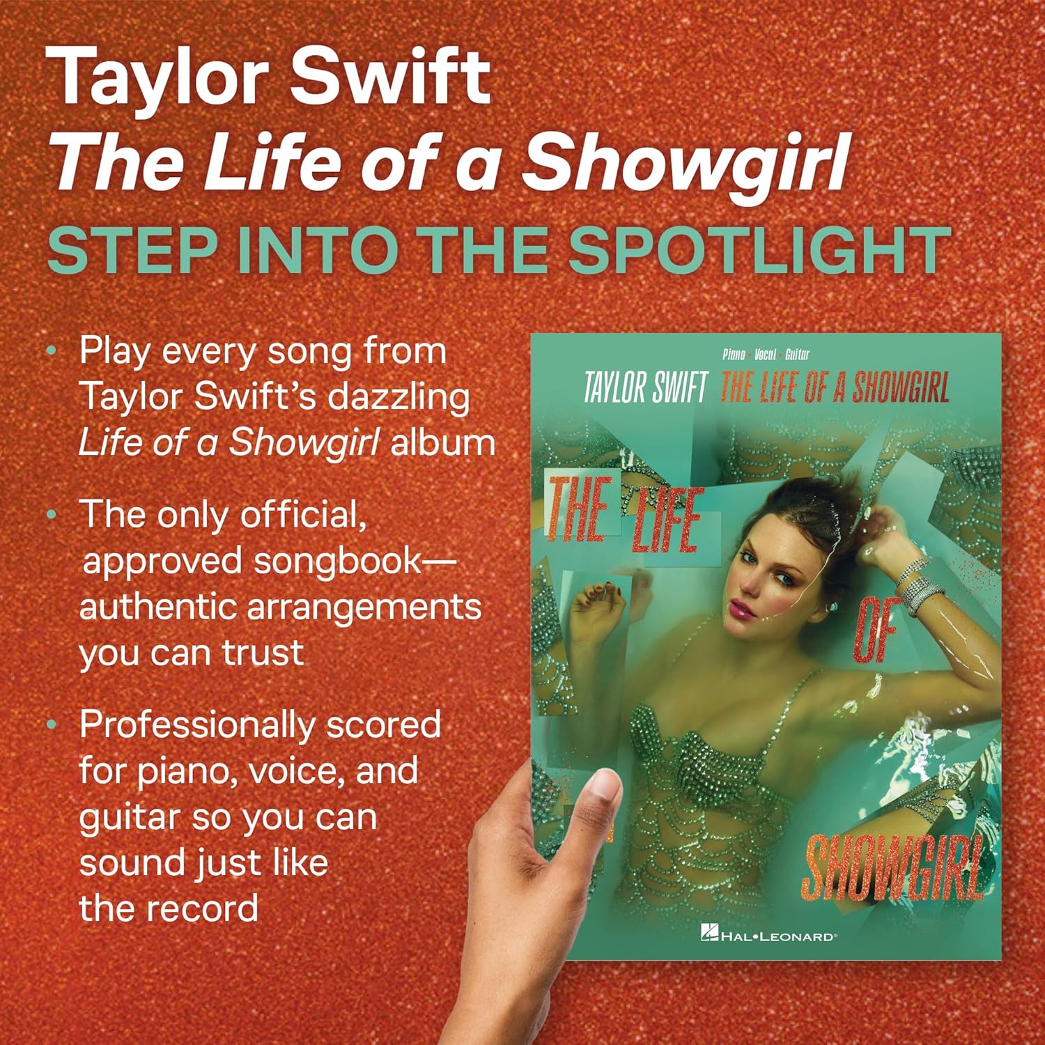 Taylor Swift - The Life of a Showgirl: All 12 Songs from the Album Arranged for Piano, Voice, and Guitar      Paperback – October 1, 2025