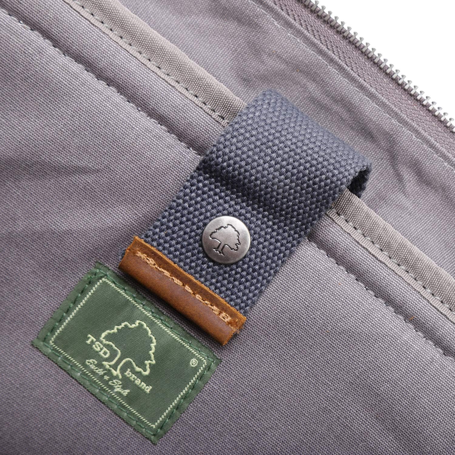 TSD Brand Discovery Canvas Backpack Travel Daypack Lightweight Carry On Laptop Backpack Hiking Backpack (Grey) - Image 8