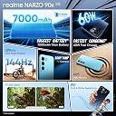 realme NARZO 90x 5G (Flash Blue 2026, 8GB+128GB) | 7000mAh + 60W Biggest Battery & Fastest Charging in the Segment* | 144Hz Bright Display | Sony 50MP AI Rear Camera | 400% Ultra Boom Speaker gallery image