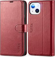 Vista 20 de TUCCH Funda Tipo Billetera para iPhone 13 (6.1") 2021, con Bloqueo RFID, con Soporte para 3 Tarjetas, de Piel Sintética, Tipo Folio