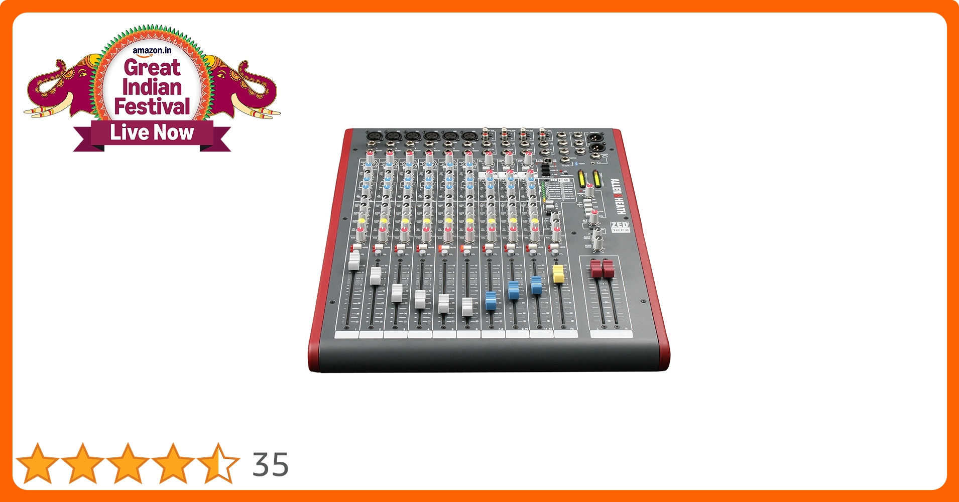 Allen & Heath ZED-12FX オーディオミキサー Amazon | ALLEN&HEATH USB・高品位エフェクト搭載・多用途