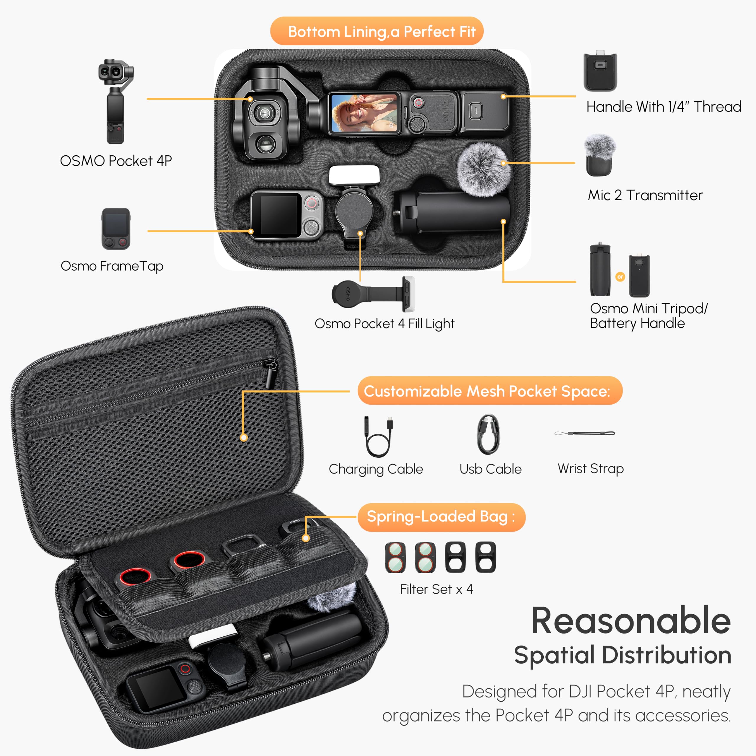 Amazon | STARTRC DJI向けOsmo Pocket 4P 収納ケース キャリングバッグ