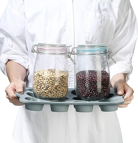 Miniatura 9 de To encounter Juego de hornear de silicona 8 en 1, 6 moldes de silicona, 2 tapetes de silicona para hornear, hoja de galletas antiadherente, molde