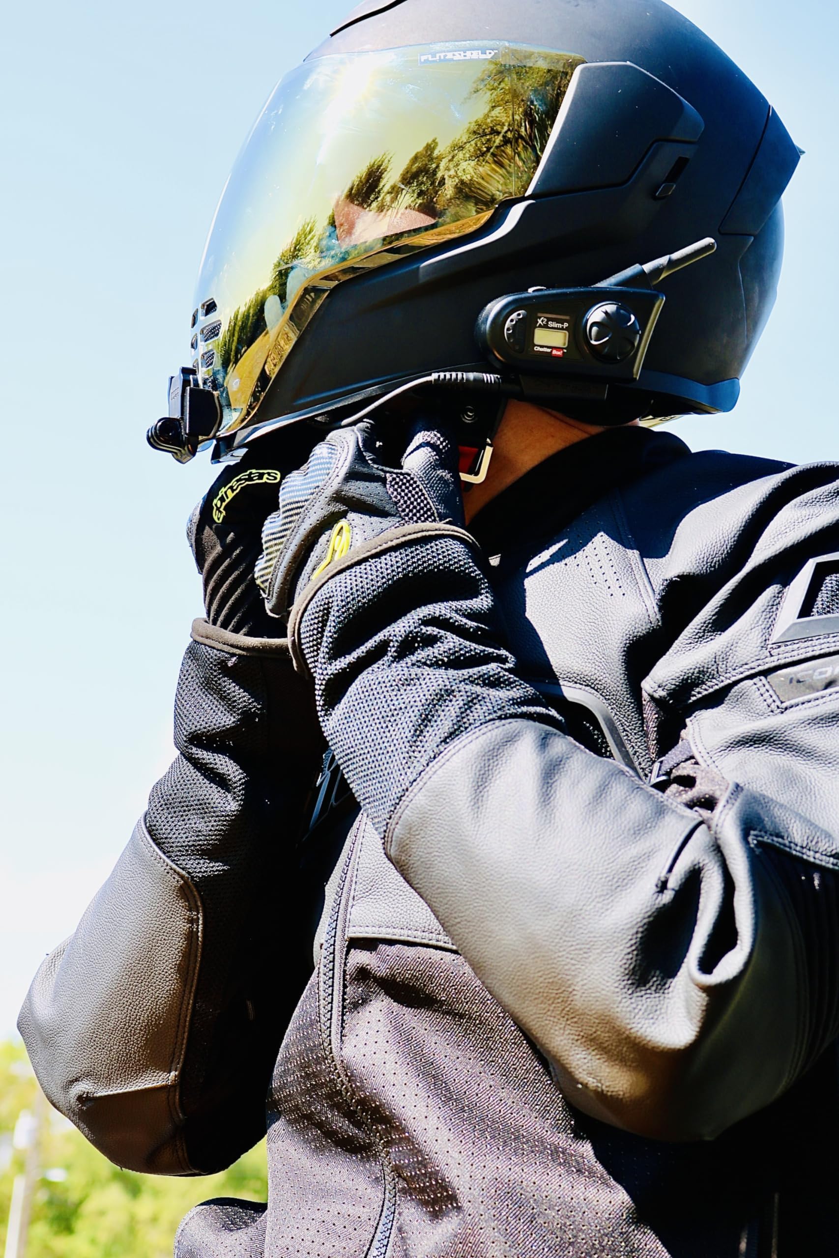 ChatterBox! X2-C Long Range (2-5mi) Helmet Communicator | Unlimited Rider Intercom | FM Radio | Bluetooth to Phone for Calls, Music, & GPS | Motorcycle, Snowmobile, ATV
