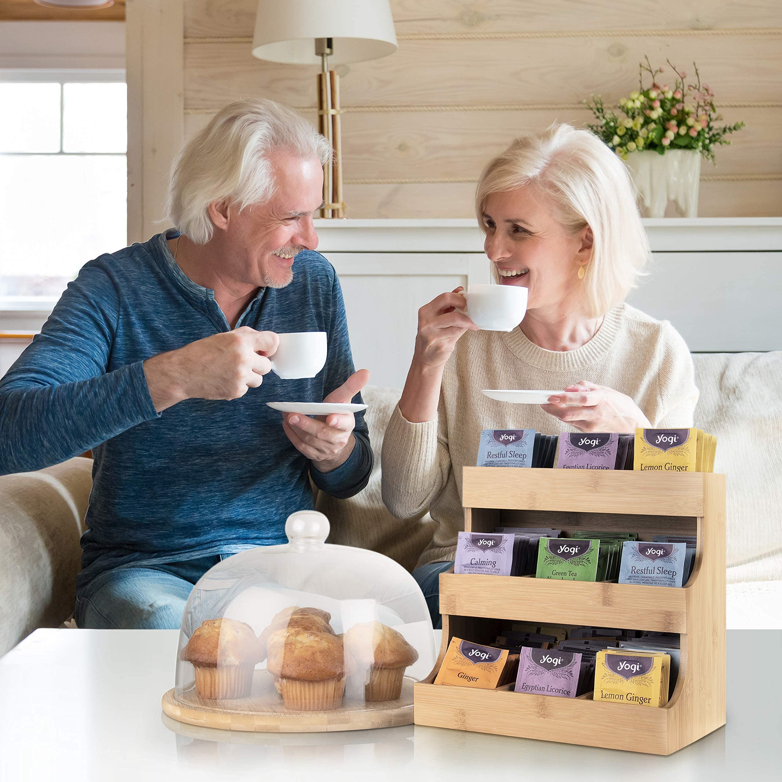 Buy THEODORE Vertical Tea Bag Organiser. Bamboo Tea Bag Holder Holds