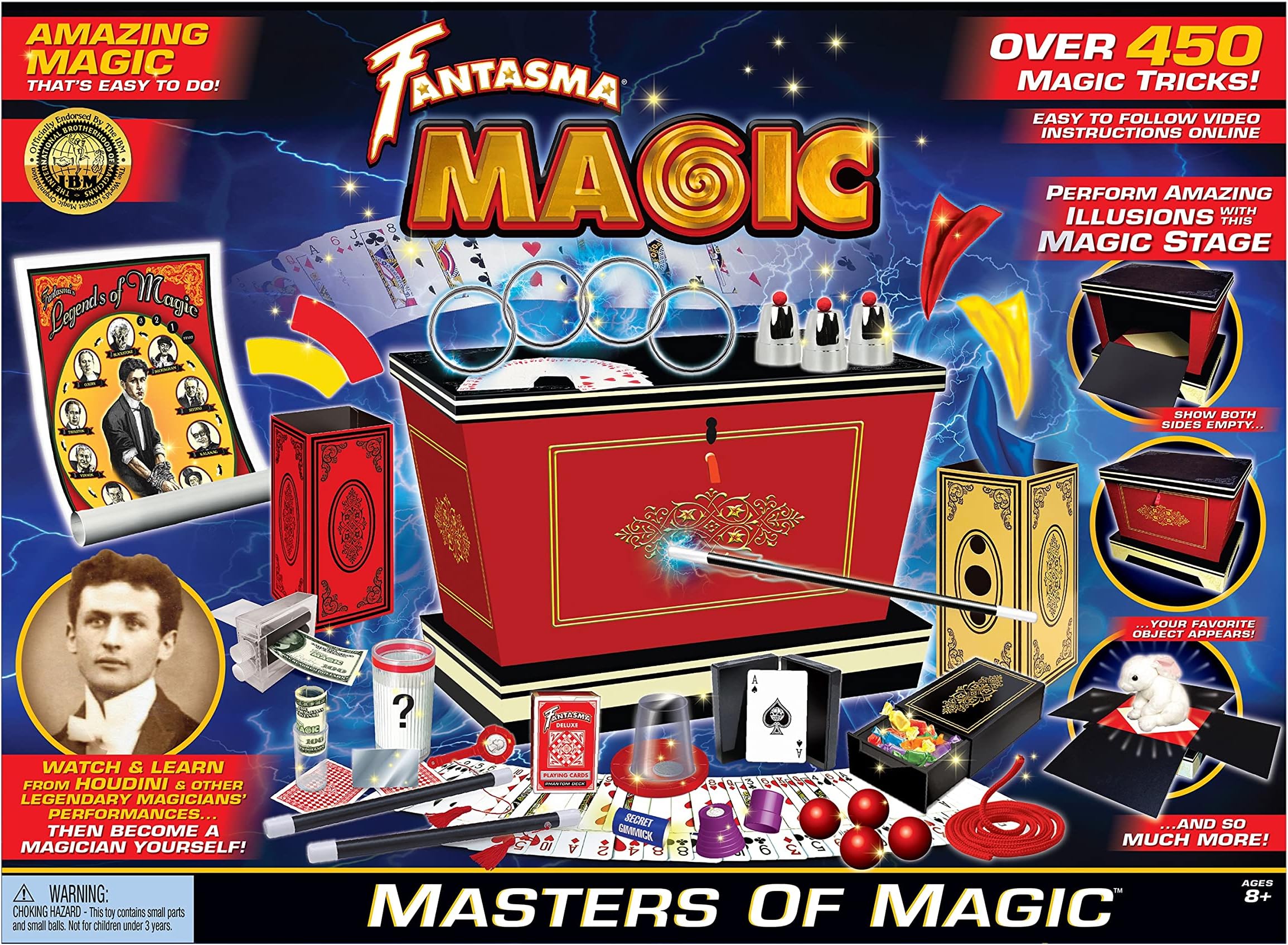 Fantasma Masters of Magic Set - Starter Magic Kit for Kids and Adults - Learn 450+ Magic Tricks - Boys and Girls Ages 8 and Older , Blue
