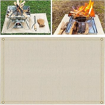 Amazon Yahuhu 焚き火シート たき火台シート 防火シート 焚き火台シート 耐火 不燃 防炎 q バーベキュー用品 Yahuhu クッキングツール