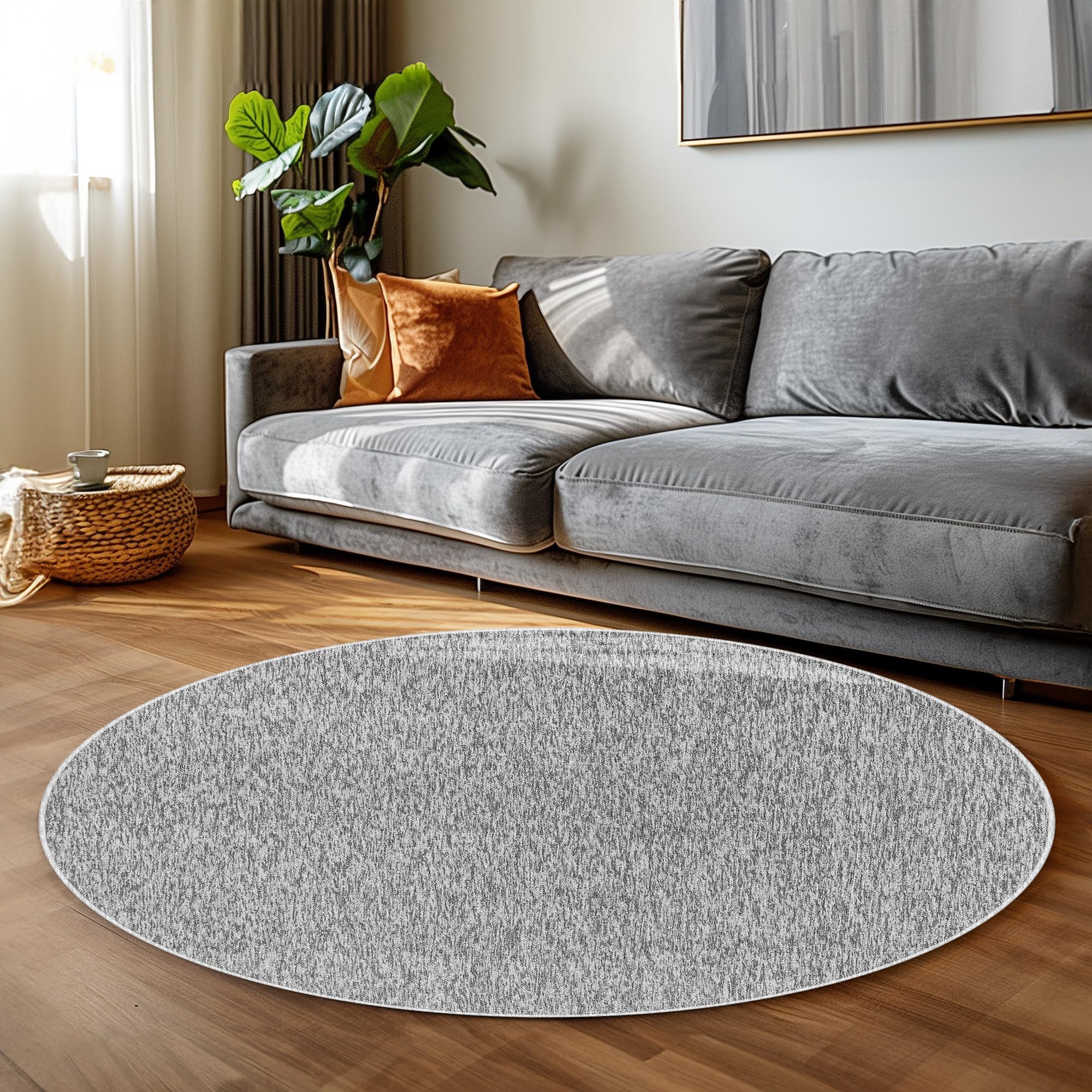 Teppich Kurzflor Flachgewebe Schlingenteppich meliert Pflegeleicht für Wohnzimmer Schlafzimmer
