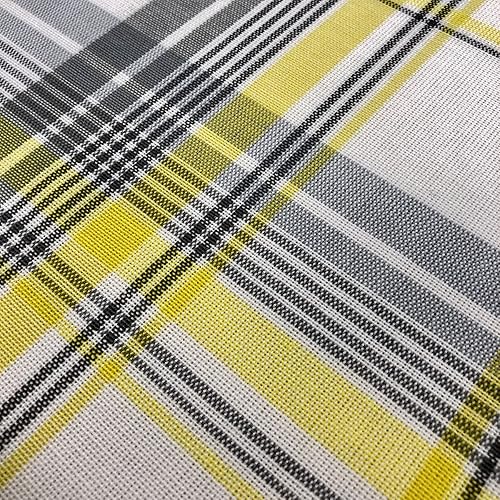 Miniatura 8 de CAIT CHAPMAN HOME COLLECTION Everyday Comfy - Mantel tejido de mezcla de algodón y poliéster a cuadros (mantel de 60 x 102 pulgadas, cuadros grises)