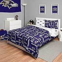 Vista 25 de FOCO Unisex-Adult NFL Team Logo Bed in a Bag Comforter, Sheets, Pillow Cases Bedding 5-Piece Set