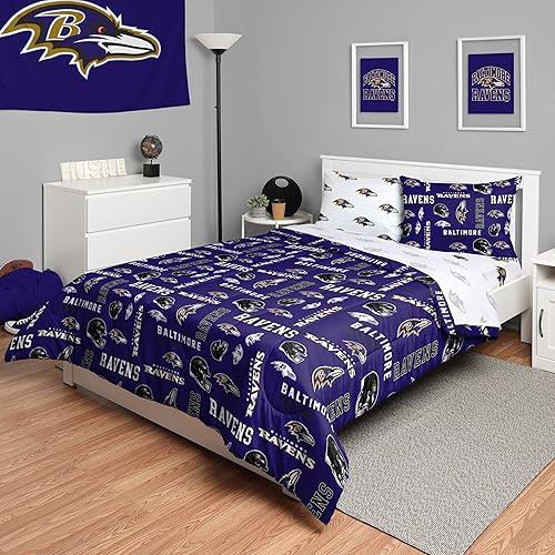 Miniatura 29 de FOCO Unisex-Adult NFL Team Logo Bed in a Bag Comforter, Sheets, Pillow Cases Bedding 5-Piece Set