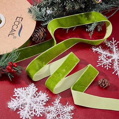 Miniatura 4 de arricraft Cinta de terciopelo de un solo lado de 20 yardas x 1 pulgada, rollo de cinta de satén para bodas, envoltura de regalos, lazos para el