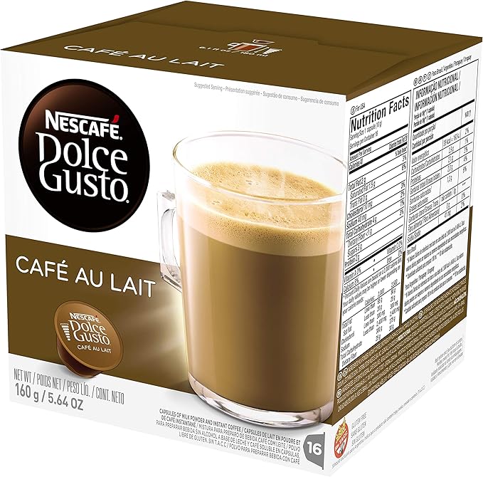 Nescafe Dolce Gusto, Café Au Lait, 16 Cápsulas