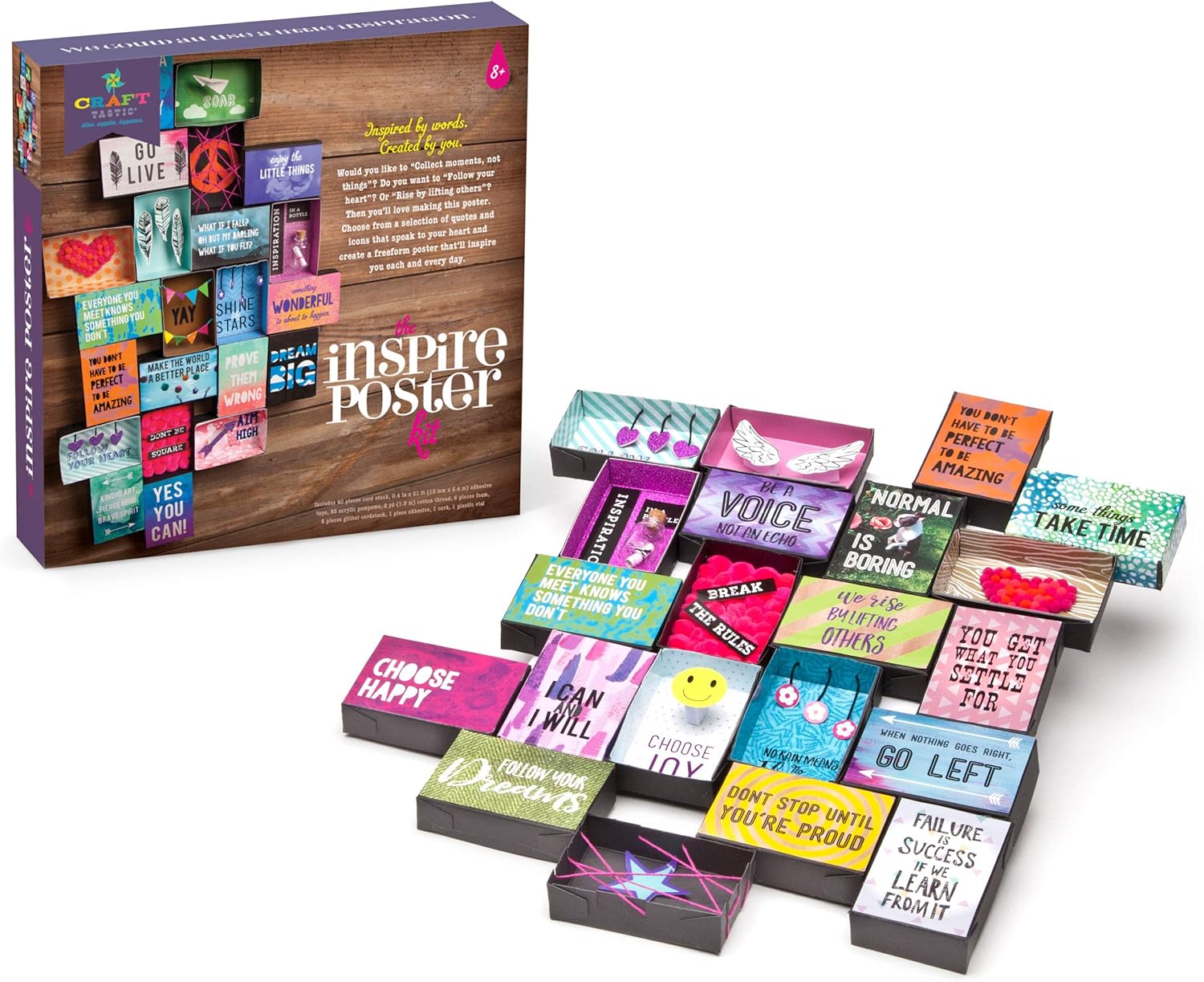 Craft-tastic – Inspire Poster Kit – Design a One-of-a-Kind Freeform Poster : Toys & Games