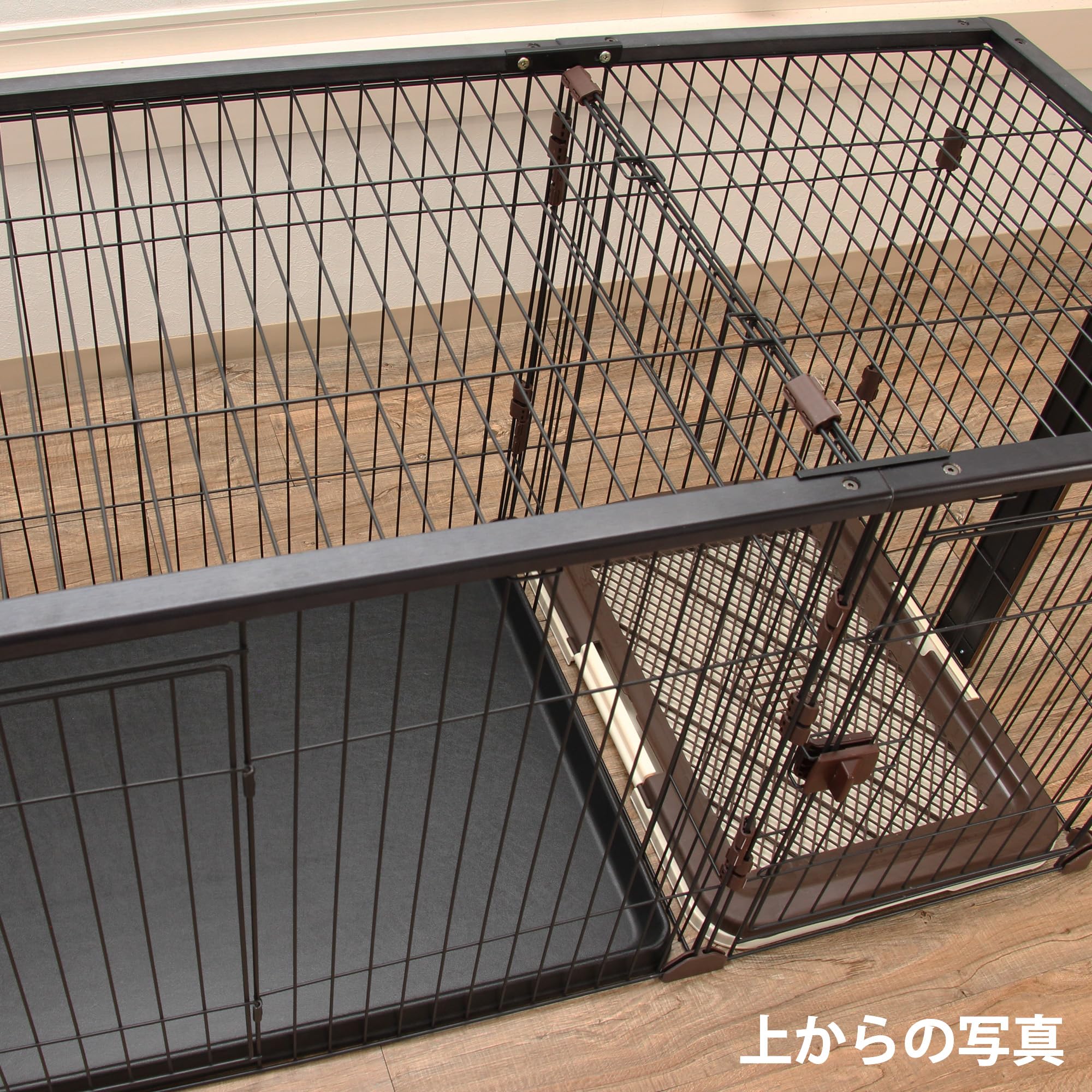 Amazon | 犬 ゲージ 小型犬 屋根付き トイレ別 木製 ペット