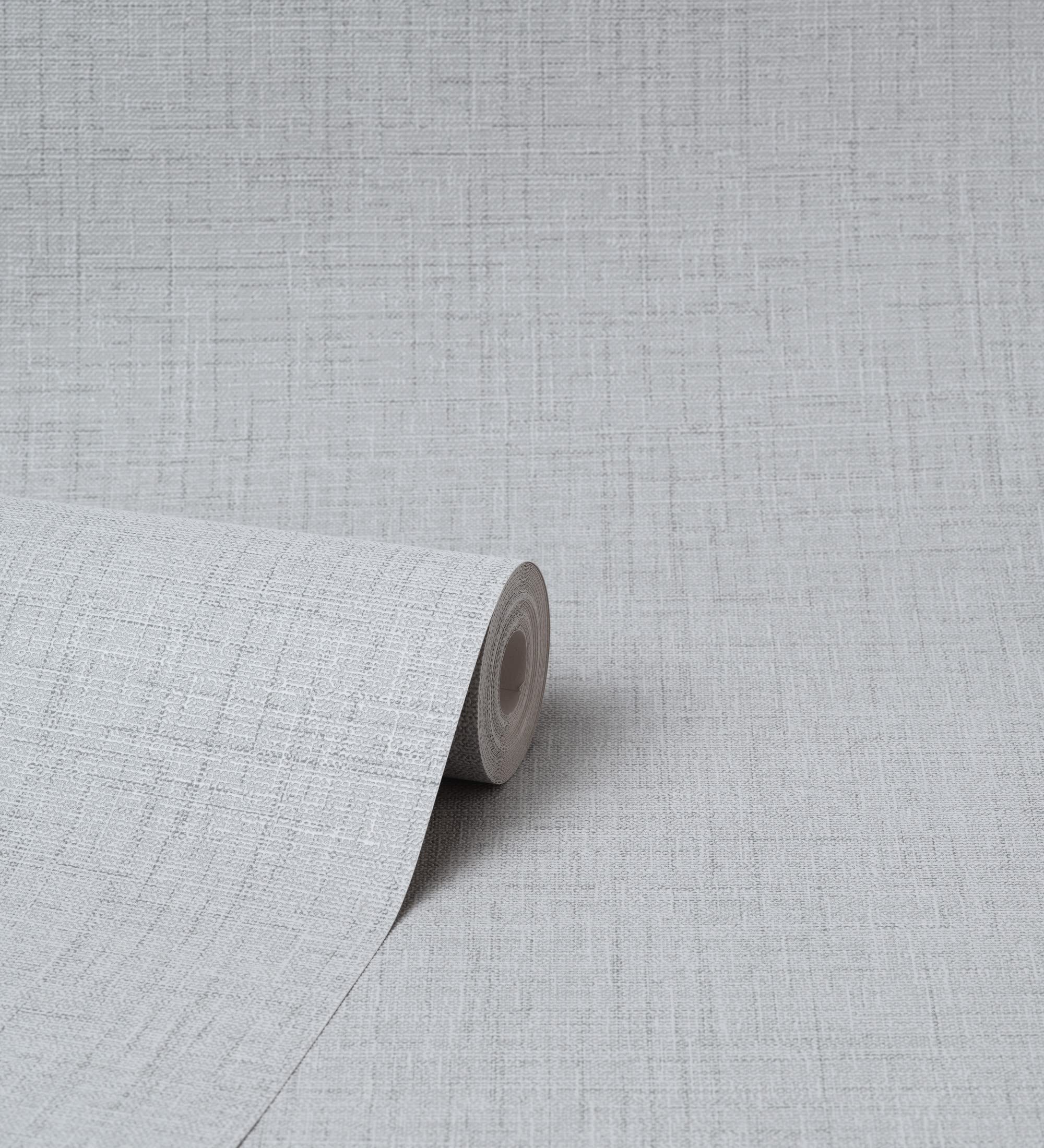 GAULAN 681277 Papier peint vinyle imitation lin texturé en relief pour mur salon cuisine bain chambre couloir salle à mange tête de lit hall d'entrée - Rouleaux de 10 m x 0,53 m