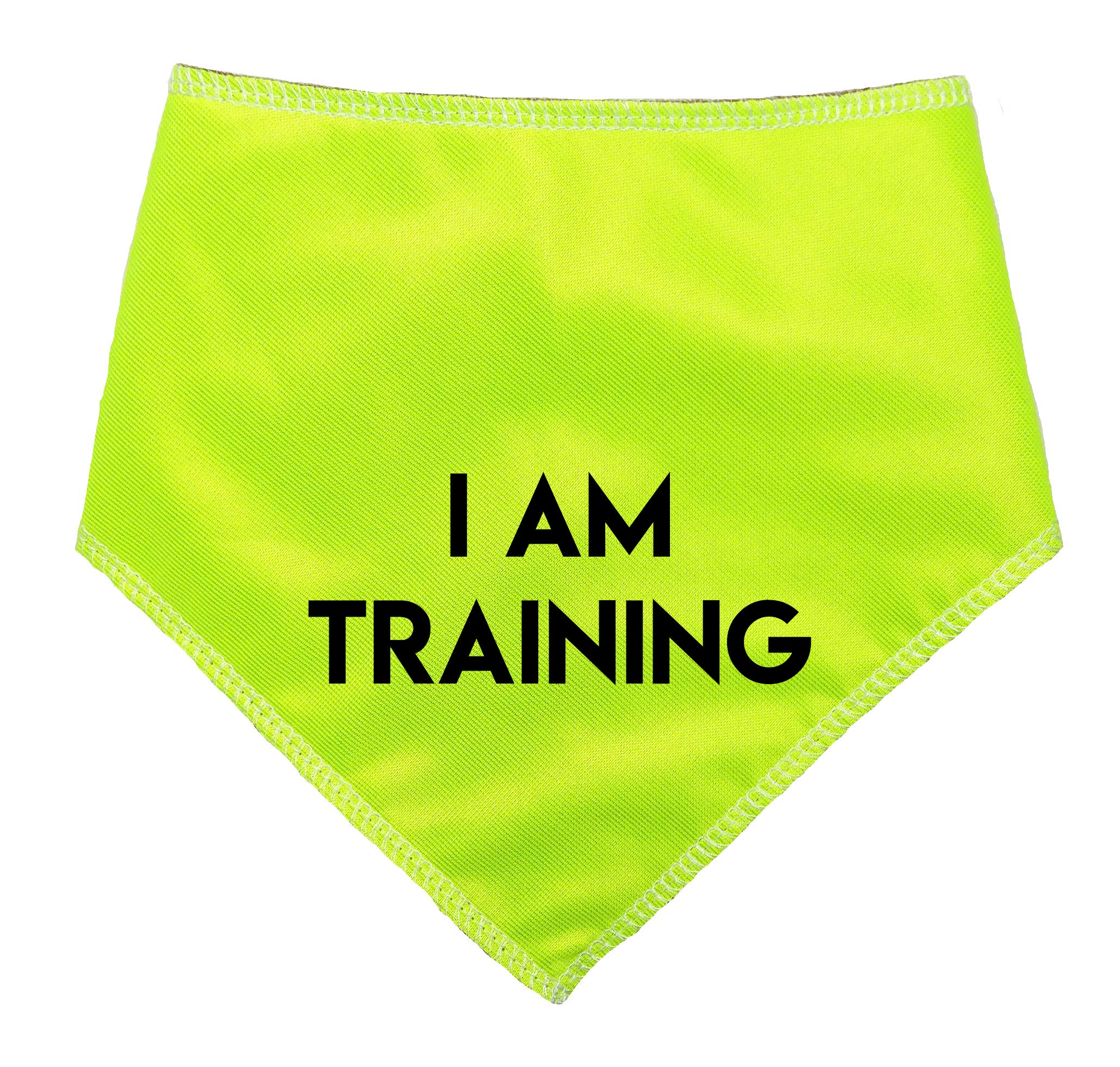 Spoilt Rotten PetsS4 Hi Viz I Am Training Dog Bandana For Dogs & Cats (S4 Large Dogs Newfies, GSD & Chow Chow)