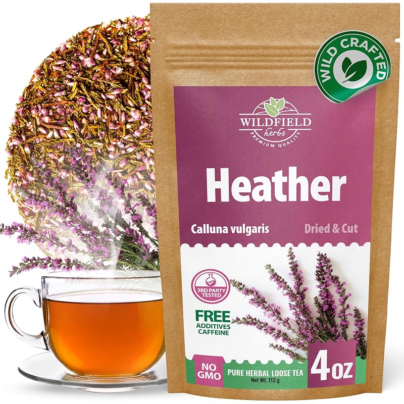 WILDFIELD HERBS Chá de ervas de brecina, flores e folhas secas de Calluna vulgaris 100% — 113 g