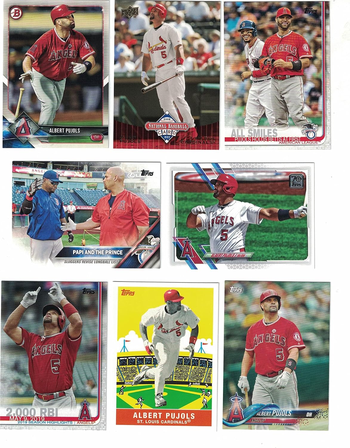 Albert Pujols Baseball Cards / 25 Card Lot - All Different