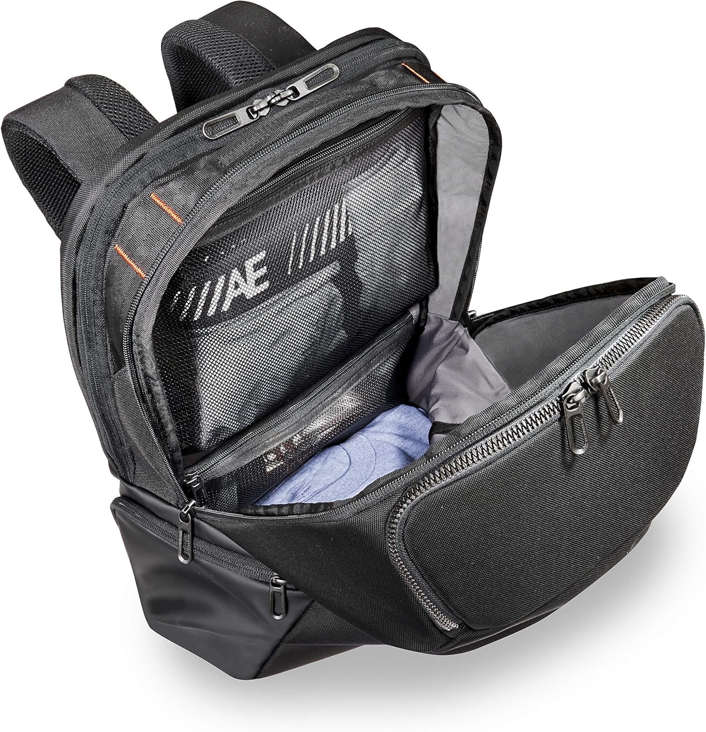 Briggs & Riley Cargo Backpack - Carry On Travel Backpack for Women & Men, Personal Item Bag, Self-Repairing Zippers, Padded Straps, Fits up to 15" Laptop - ZDX Collection, Black - Image 6