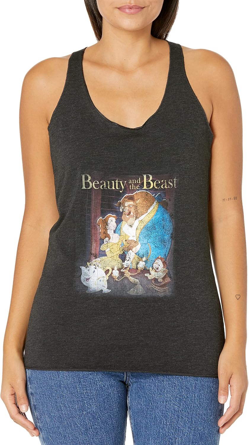 Women's Beauty and the Beast Movie Poster Racerback Tank Top image 2