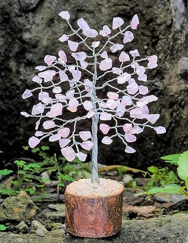 Miniatura 8 de Árbol de la vida de cristal de cuarzo rosa  Árbol de piedras preciosas hecho a mano, árbol de la vida de chakras, decoración de Feng Shui, árbol de