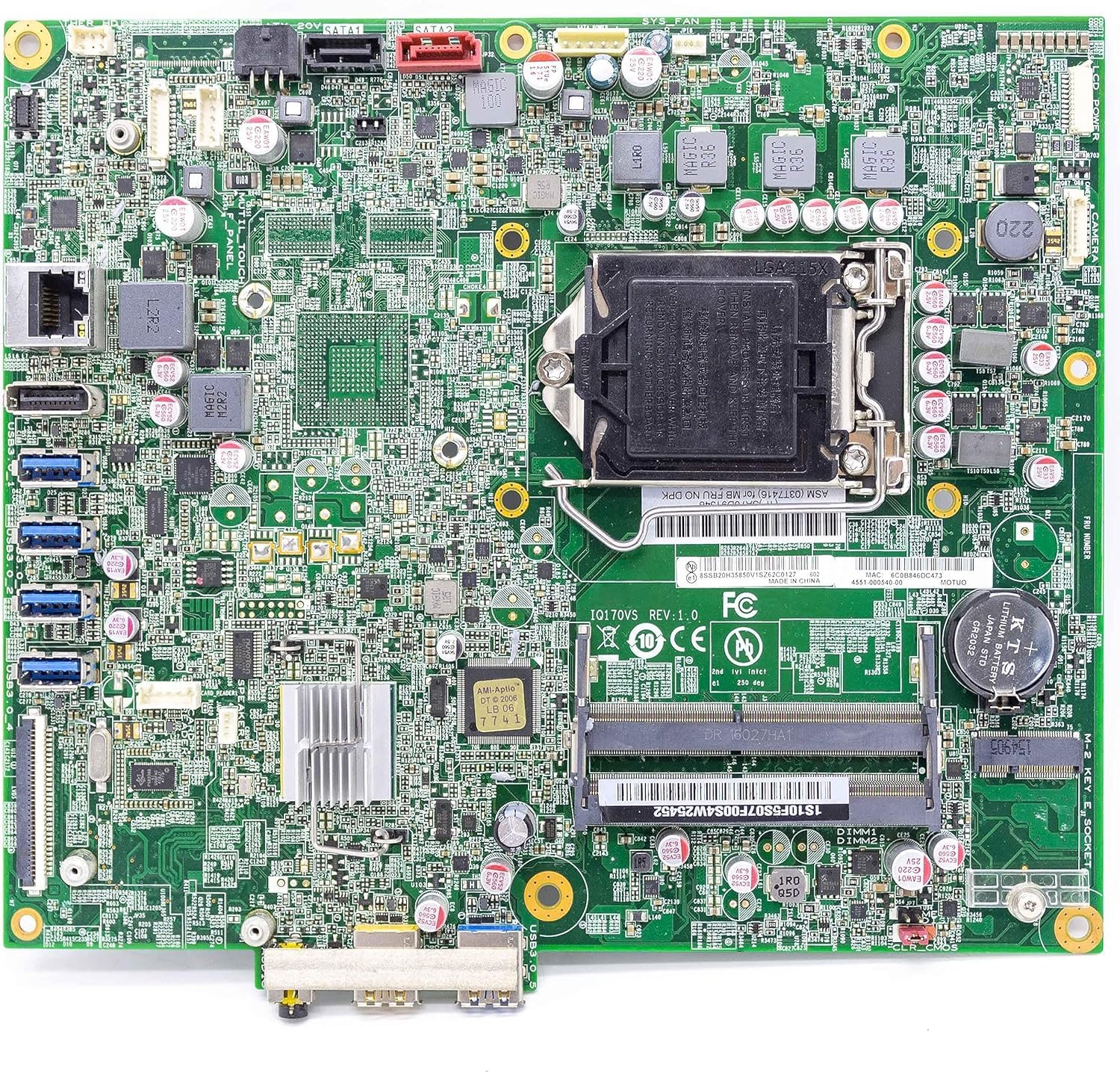 SIMPLETEK - Placa base compatible con Lenovo Thinkcentre M900z All in One IQ170VS 03T7416 | MicroATX Socket LGA1151 RAM DDR3 (reacondicionado)