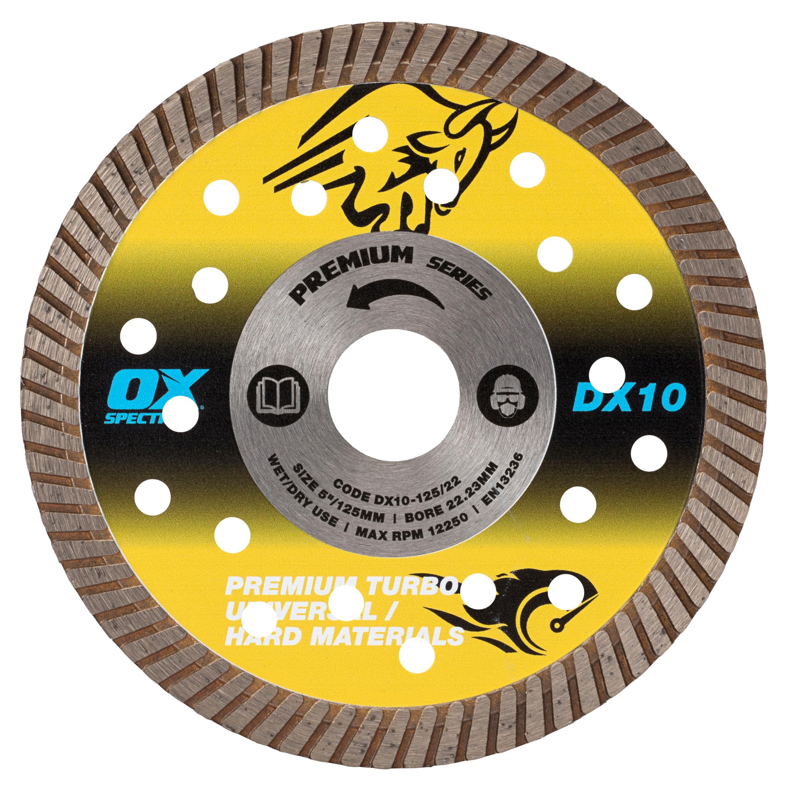 Ox Tools Ox Spectrum Premium Diamond Blade - Universal/Hard - 125/22.23Mm