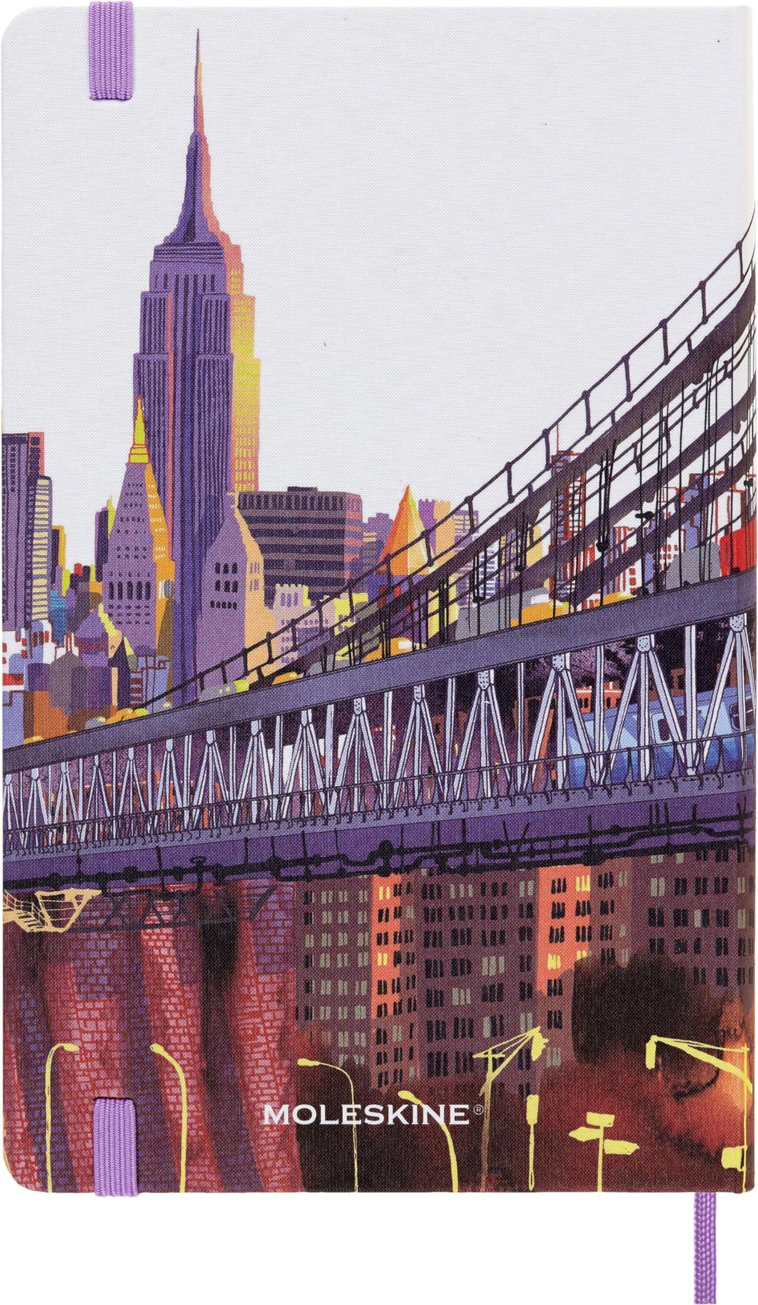 Moleskine I Am New York - Cuaderno grande rayado, tapa dura blanca (5 x 8.25 pulgadas), 240 páginas