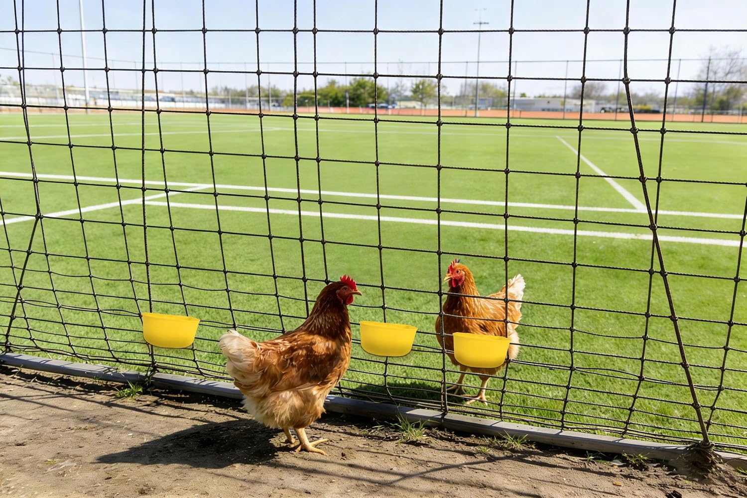 20pcs Cage Cups 25oz Feeder and Waterer Chicken Food Bowl, Hanging Rabbit Drinker Cup Yellow Bird Water Container with Hooks,Pet Feeding Dish for Small Animals