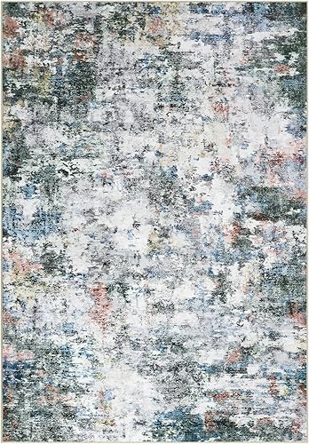 Miniatura 2 de Alfombra de área de 6 x 9 pies, diseño moderno abstracto, lavable a máquina, con parte trasera antideslizante, resistente a las manchas, alfombra de