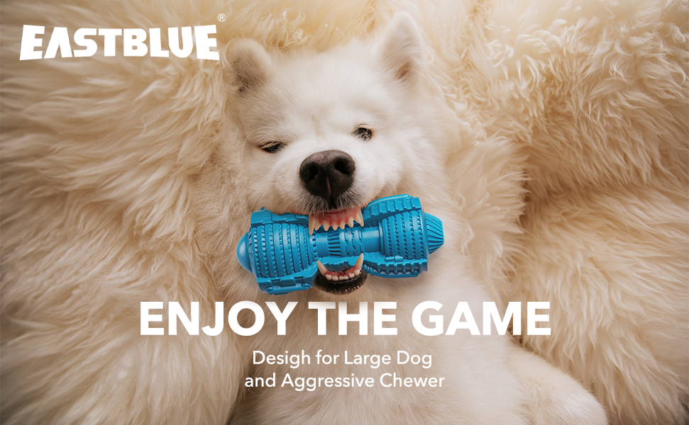 EASTBLUE Dog Squeaky Toys for Aggressive Chewers: Rubber Puppy Chew Toy with Squeaker Almost Indestructible and Durable Toy for Medium and Large Breed - Image 8
