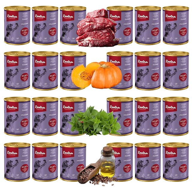 Lovira - Cibo umido per cani - con 92,6% di Carne, Senza cereali - fagiano