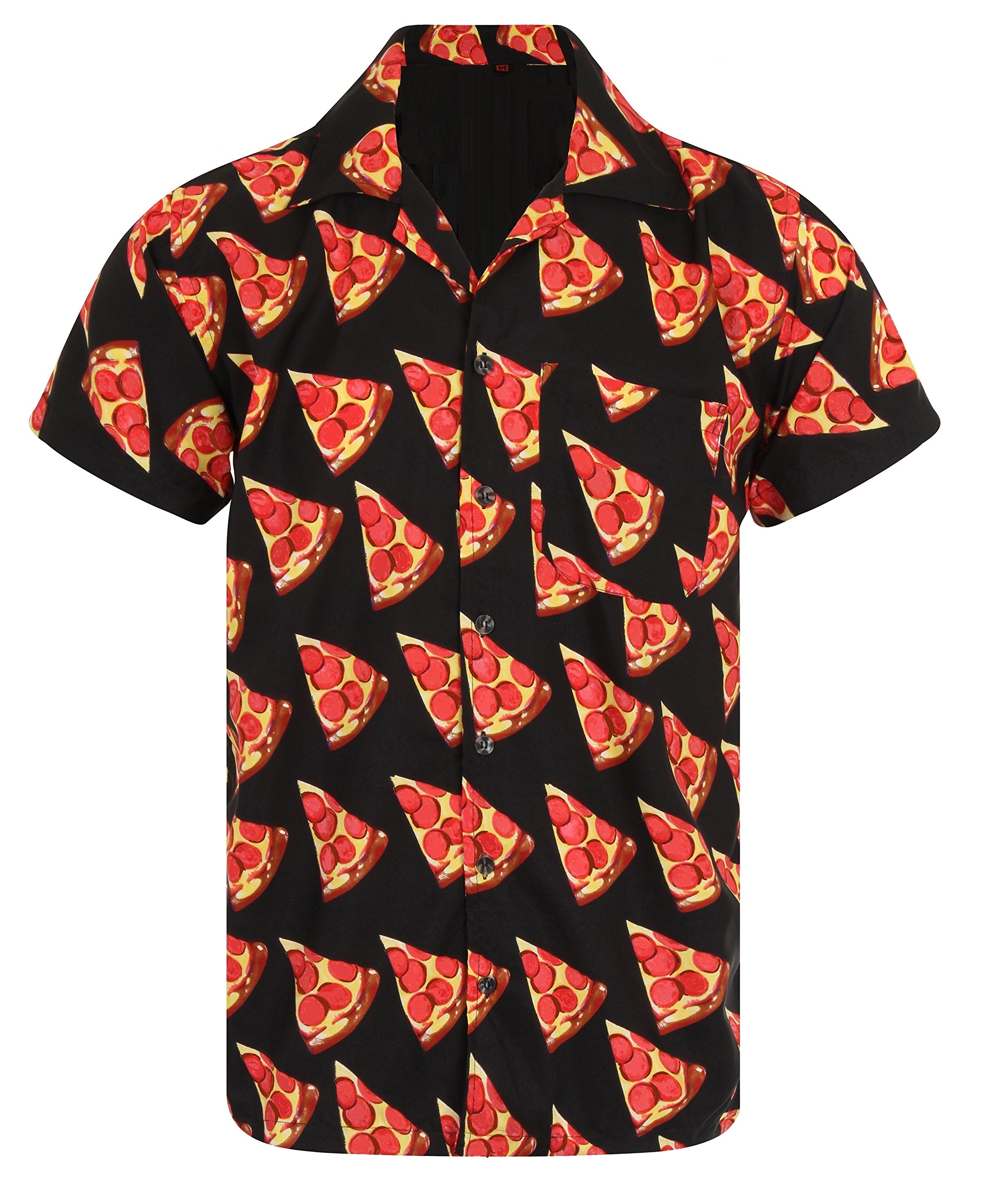 Sponsored Ad – Pizza Shirt Hawaiian Shirt Mens Loud Aloha Holiday Fancy Dress Funny Takeaway